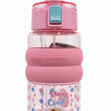 SBC Pink"Happy Everyday" Kids Plastic Water Bottle — 750ml