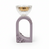 Lavender Chalk & Glass Incense Burner | Arch Floral Design | 15cm
