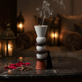 White & Brown Chalk Arabic Incense Burner 25cm