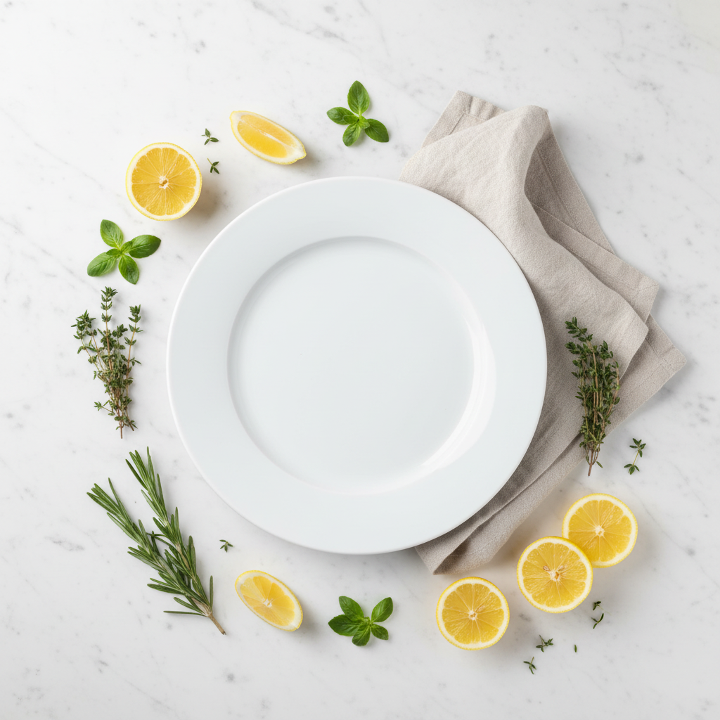 Wilmax Round White Porcelain Dinner Plate - 10 Inch