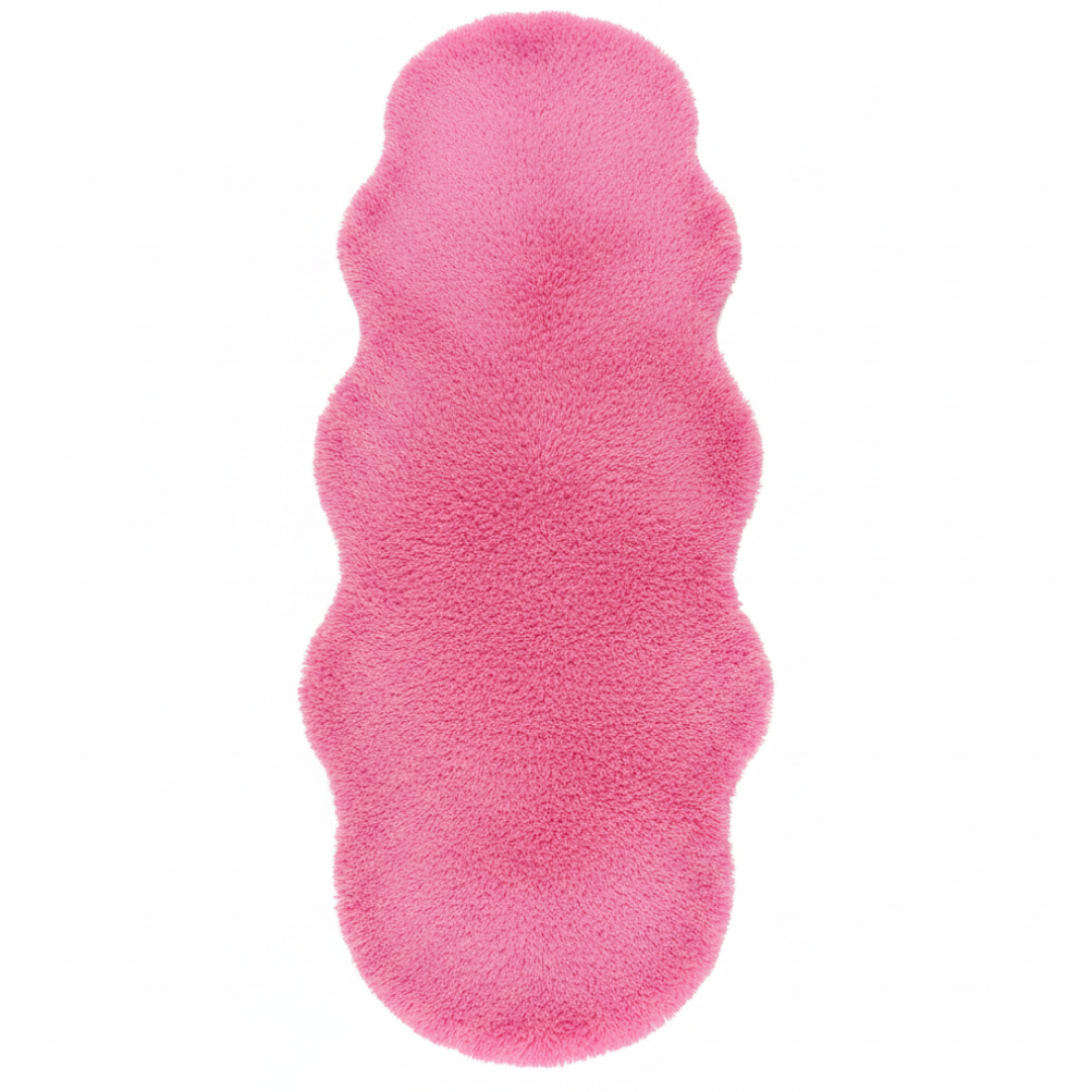 Luxe Plush Shaggy Floor Mat | Ultra-Soft Faux Fur Runner Rug | Wavy Organic Shape | 60×180 cm |