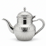 Royalford Silver Stainless Steel Arabic Tea Kettle 600ml / 1000ml – Mirror-Polished Ornate Design | Traditional Dallah Style | Ideal for Home, Majlis & Hospitality Gifting