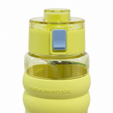 SBC Yellow Kids Plastic Water Bottle with Straw & Flip Lid – 750ml