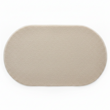 Oval Door Mat | Non-Slip Rug for Entryway, Bathroom & Bedroom | Beige Cream | 62 x 38 cm