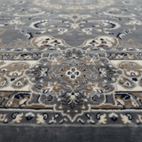 Silk Plaza Dark Grey Polyester Carpet Made in Turkey - 250×350 cm