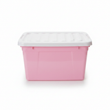 Esqube Plastic Storage Box with Lid & Handle – 25 Litre - Grey / Light Blue / Pink / Sage Green