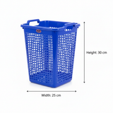 Exclusive Square Plastic Dustbin — 30 × 25 cm - Blue / Red / Green