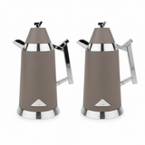 Red Home Dallah Vacuum Flask – Brown & Silver – 1L + 1L Set