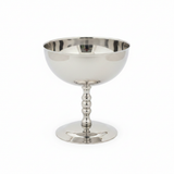Silver Stainless Steel Ice Cream Bowl with Stem - 10×10 cm