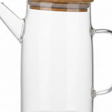 ear Glass Oil Dispenser Pot with Bamboo Lid – 1 Litre
