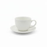 Porceletta White Ceramic Cup & Saucer Set — 200ml
