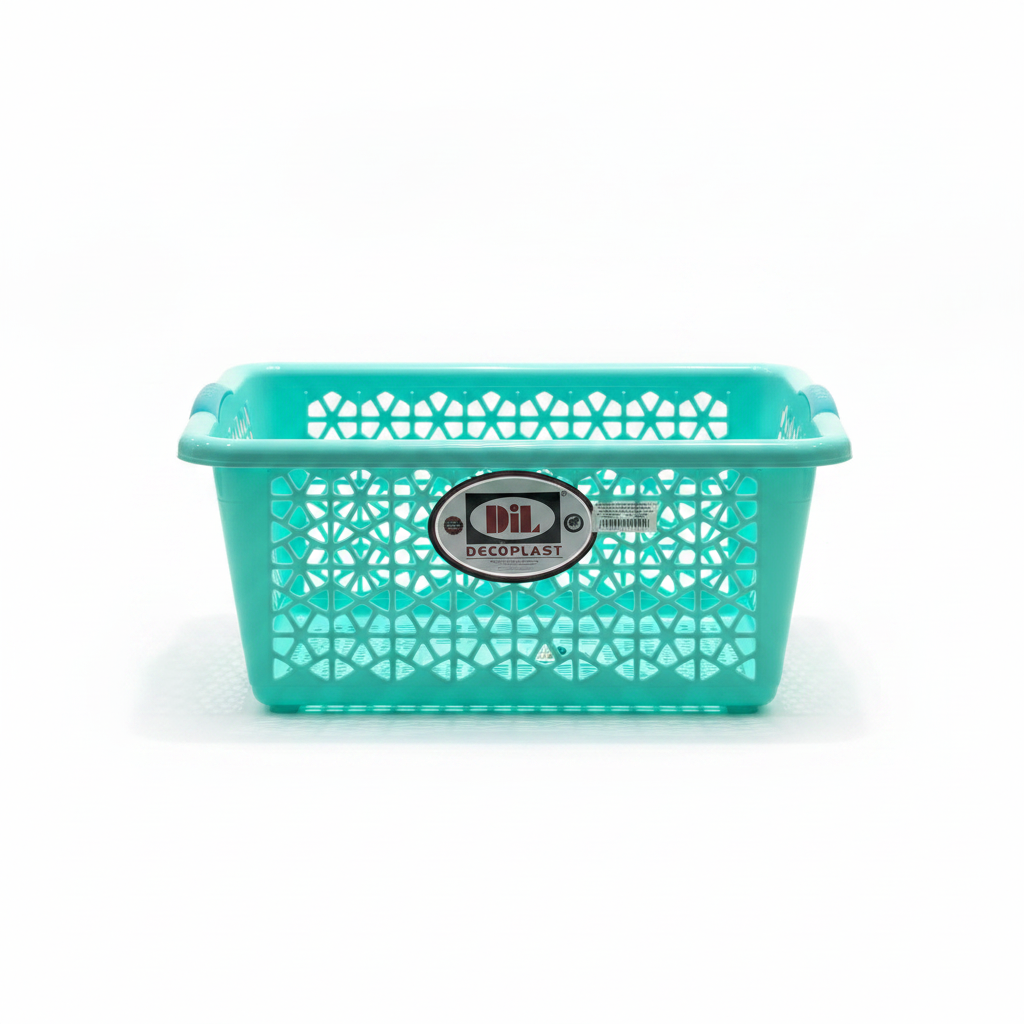 Decoplast Tulip Plastic Storage Basket – 52 × 42 × 22 cm
