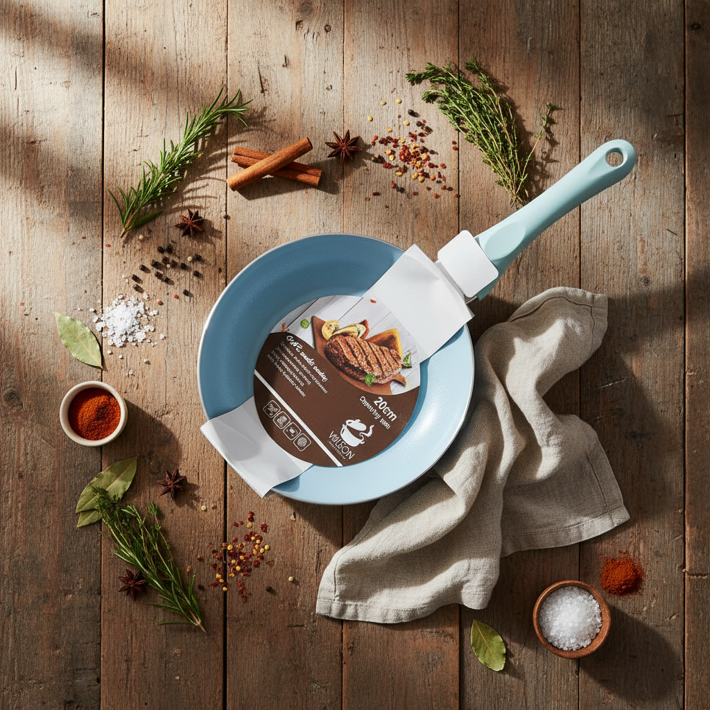 Wilson Marble Coated Non-Stick Fry Pan 20cm – Light Blue