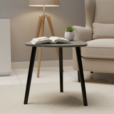 Grey & Black Triangular Coffee Side Table - 55×40cm