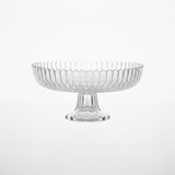 Crystal Glass Footed Fruit Plate - 26×12 cm