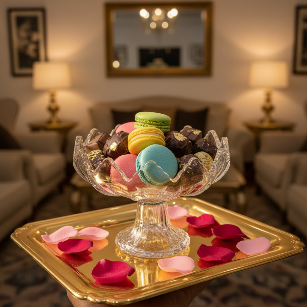 Crystal Glass Footed Candy Bowl - 12×14 cm