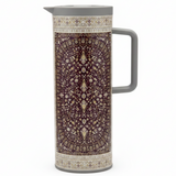 Hobby Lobby Brown and Grey Vacuum Flask with Traditional Floral Pattern | 1 Litre