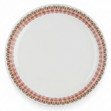 Servewell White Melamine Dinner Plate 28cm | Elegant Floral Border Design