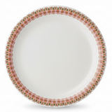 Servewell White Melamine Dinner Plate 19cm| Elegant Floral Border Design