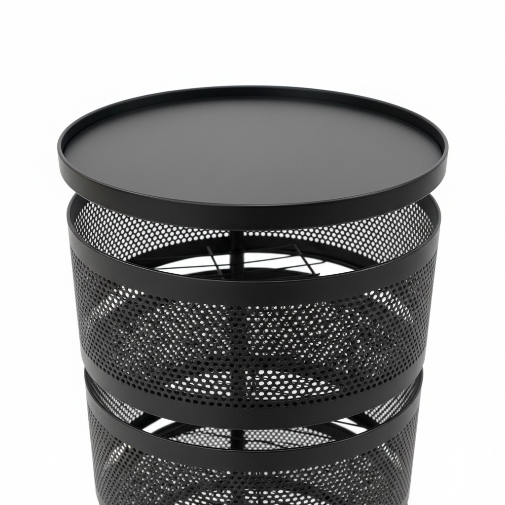 Black 5-Tier Rotating Round Storage Basket with Wheels - 90×30cm