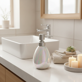 Iridescent Pearl Ceramic & Plastic Liquid Soap Dispenser – 400ml
