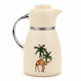 Bytix Cream Vacuum Flask – Palm Tree & Camel Design | 1 Litre