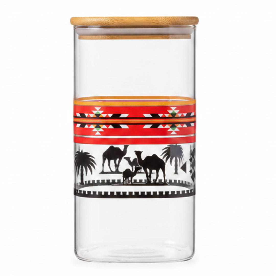 Yuniverse Rectangle Glass Jar with Bamboo Lid | 950ml,1200ml |