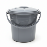 Polytime Plastic Bucket with Lid – 10 Litre - Beige / Grey / White