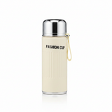 Plastic & Glass Insulated Water Bottle – 500ml - Cream / Lavender / Dusty Blue