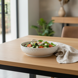 White Ceramic Serving Bowl - 22cm