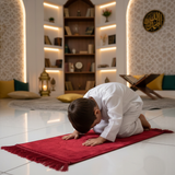 Red Velvet Prayer Mat – 65×35cm