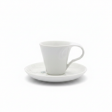 Symphony White Ceramic Espresso Cup & Saucer Set — 80ml