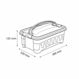 Polytime Rectangular Storage Box with Lid & Handle – 5 Ltr | 300×220×125 mm | Transparent