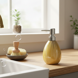 Amber Gold Ceramic & Plastic Liquid Soap Dispenser –  400ml