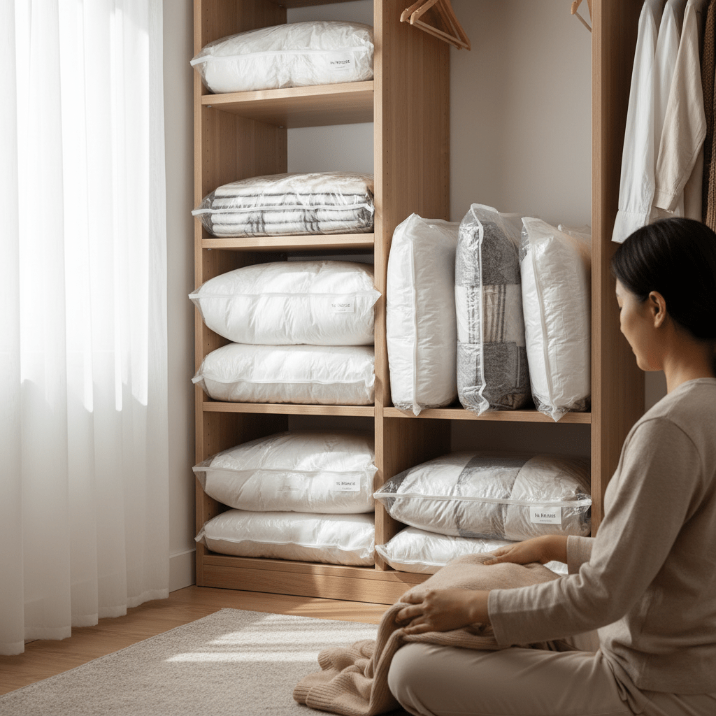 In House Vacuum Storage Bag – 80× 110 cm | Space - Saving Compression Bag for Bedding & Clothes - Al Kabayel Discount CentreIn House Vacuum Storage Bag – 80× 110 cm | Space - Saving Compression Bag for Bedding & ClothesOrganizers & AccessoriesINHOUSEAl Kabayel Discount Centre