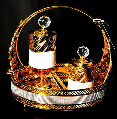 Incense Burner With Tray Set Golden White - Al Kabayel Discount CentreIncense Burner With Tray Set Golden WhiteHome Décor AccentsAKDCAl Kabayel Discount Centre