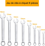 Ingco 8 - Piece Combination Spanner Set, Chrome Finish, HKSPA1088 - Al Kabayel Discount CentreIngco 8 - Piece Combination Spanner Set, Chrome Finish, HKSPA1088ToolsINGCOAl Kabayel Discount Centre