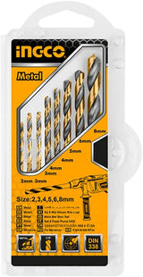 Ingco 8 - Piece HSS Twist Drill Bit Set, Durable & Sharp for Metal & Wood, AKDB0801 - Al Kabayel Discount CentreIngco 8 - Piece HSS Twist Drill Bit Set, Durable & Sharp for Metal & Wood, AKDB0801ToolsINGCOAl Kabayel Discount Centre