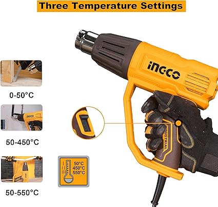 INGCO Heat Gun 2000W, HG200078 - Al Kabayel Discount CentreINGCO Heat Gun 2000W, HG200078Power ToolsINGCOAl Kabayel Discount Centre