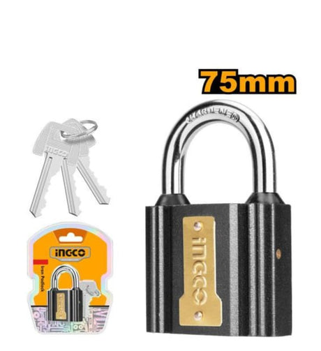Ingco Iron Padlock 75mm, Heavy - Duty Security Lock with Hardened Shackle - Al Kabayel Discount CentreIngco Iron Padlock 75mm, Heavy - Duty Security Lock with Hardened ShackleToolsINGCOAl Kabayel Discount Centre