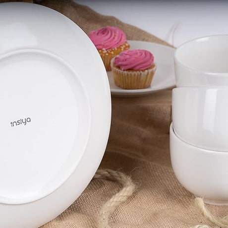 Insiya 12 Piece Porcelein Dinner Set, white, SV203 - Al Kabayel Discount CentreInsiya 12 Piece Porcelein Dinner Set, white, SV203Dinnerware SetsINSIYAAl Kabayel Discount Centre