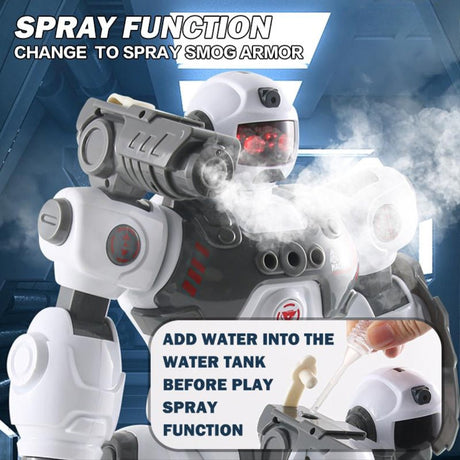 Intelligent Robot Infrared Remote Control Robot, Spray Smog, Shooting Bullet, Program Function, Dancing, Auto Display, 2.0 Machine - Al Kabayel Discount CentreIntelligent Robot Infrared Remote Control Robot, Spray Smog, Shooting Bullet, Program Function, Dancing, Auto Display, 2.0 MachineRemote Control toysINTELLIGENT ROBOTAl Kabayel Discount Centre