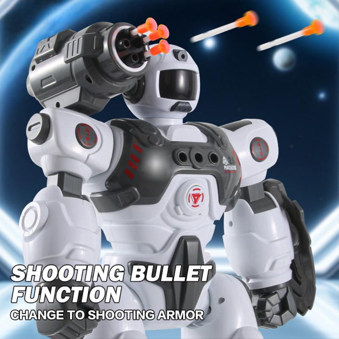 Intelligent Robot Infrared Remote Control Robot, Spray Smog, Shooting Bullet, Program Function, Dancing, Auto Display, 2.0 Machine - Al Kabayel Discount CentreIntelligent Robot Infrared Remote Control Robot, Spray Smog, Shooting Bullet, Program Function, Dancing, Auto Display, 2.0 MachineRemote Control toysINTELLIGENT ROBOTAl Kabayel Discount Centre