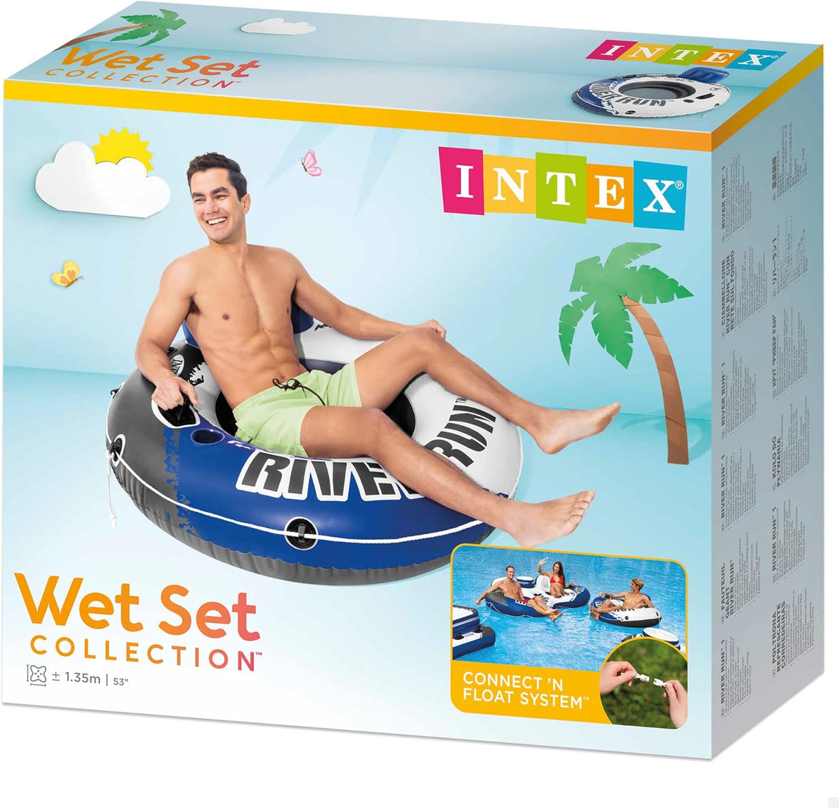 Intex 58825 River Run 1 Inflatable Swmming Tube - (135CM) - Blue&White - Al Kabayel Discount CentreIntex 58825 River Run 1 Inflatable Swmming Tube - (135CM) - Blue&WhitePools & waterplay toysINTEXAl Kabayel Discount Centre