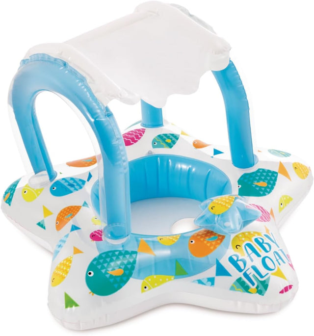 Intex Baby Float with Sun Canopy – Fish Design | 81 x 79 cm - Al Kabayel Discount CentreIntex Baby Float with Sun Canopy – Fish Design | 81 x 79 cmPools & waterplay toysINTEXAl Kabayel Discount Centre