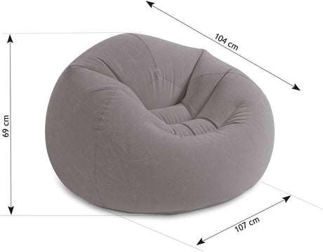 Intex Beanless Bag Inflatable Chair – Grey | 107 x 104 x 69 cm - Al Kabayel Discount CentreIntex Beanless Bag Inflatable Chair – Grey | 107 x 104 x 69 cmPools & waterplay toysINTEXAl Kabayel Discount Centre