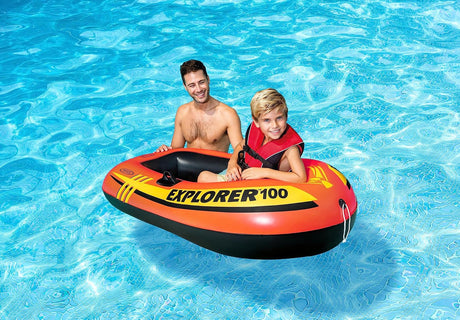 Intex Explorer 100 Inflatable Boat – Single Person Dinghy with Dual Air Chambers & Sporty Design 147*84*36 CM - Al Kabayel Discount CentreIntex Explorer 100 Inflatable Boat – Single Person Dinghy with Dual Air Chambers & Sporty Design 147*84*36 CMPools & waterplay toysINTEXAl Kabayel Discount Centre