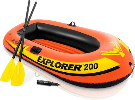 Intex Explorer Inflatable Boat Set – 2 - Person with Oars & Pump | 185×94×41 cm - Al Kabayel Discount CentreIntex Explorer Inflatable Boat Set – 2 - Person with Oars & Pump | 185×94×41 cmPools & waterplay toysINTEXAl Kabayel Discount Centre