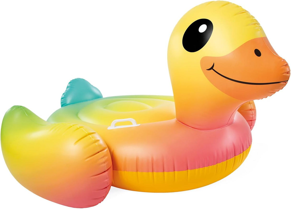 Intex Inflatable Duck Ride - On Pool Float – Rainbow | 160*118 Cm - Al Kabayel Discount CentreIntex Inflatable Duck Ride - On Pool Float – Rainbow | 160*118 CmPools & waterplay toysINTEXAl Kabayel Discount Centre