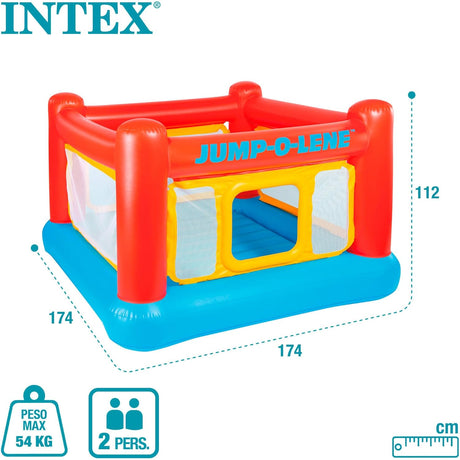 Intex Jump - O - Lene Inflatable Playhouse Bouncer – Multicolour | 174 × 174 × 112 cm - Al Kabayel Discount CentreIntex Jump - O - Lene Inflatable Playhouse Bouncer – Multicolour | 174 × 174 × 112 cmPools & waterplay toysINTEXAl Kabayel Discount Centre